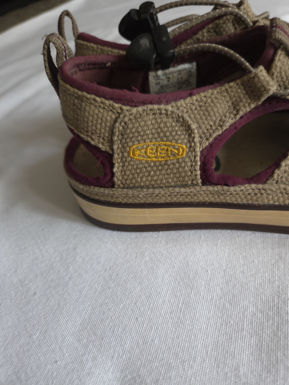 Keen Brown and Maroon Canvas Sport Sandals - Picture 3 of 5